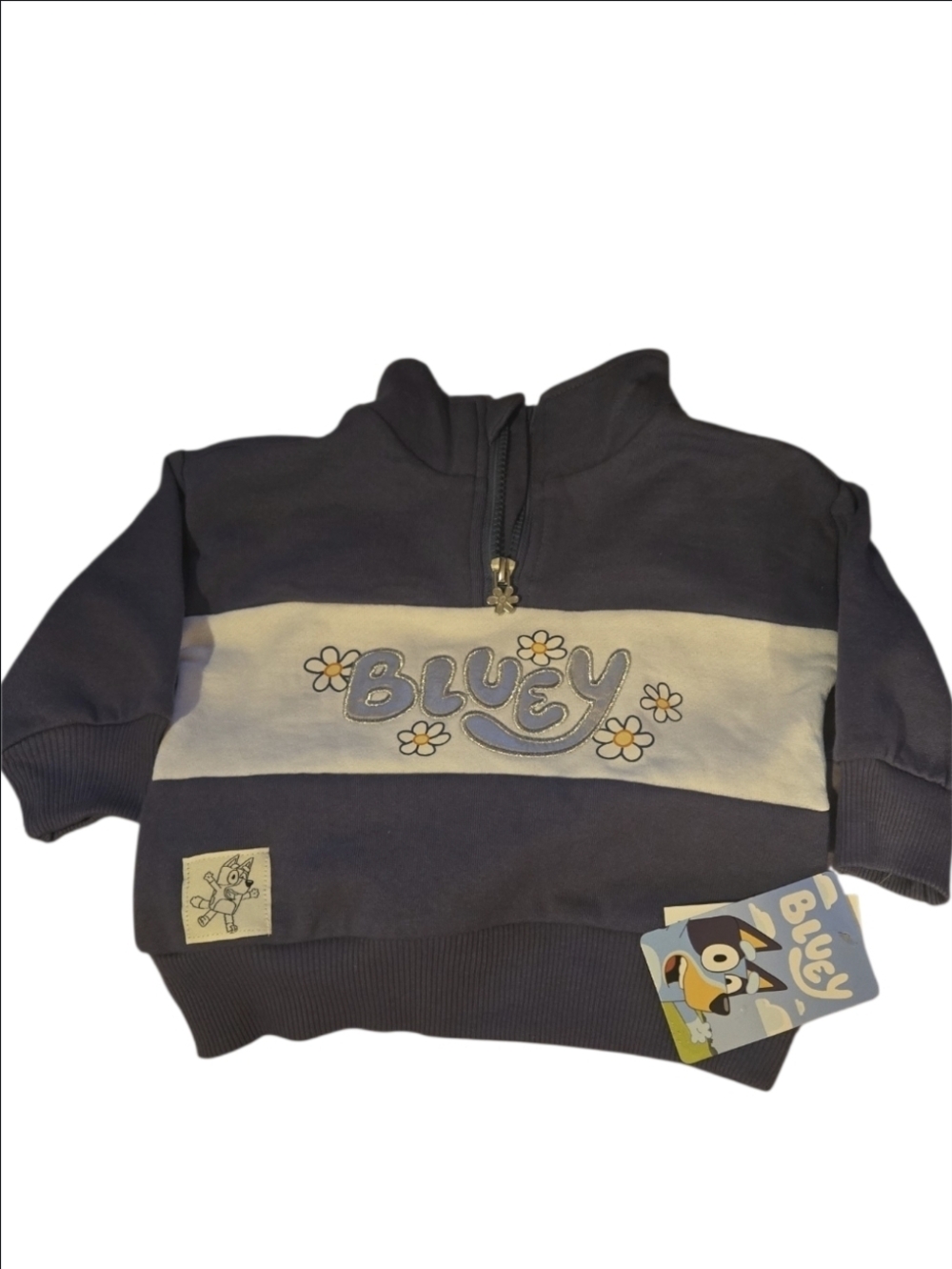 Bluey Kids Half-Zip Pullover Sweater 12mos NWT